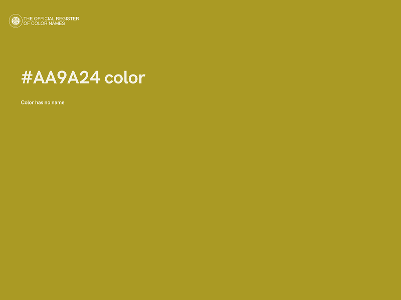 #AA9A24 color image