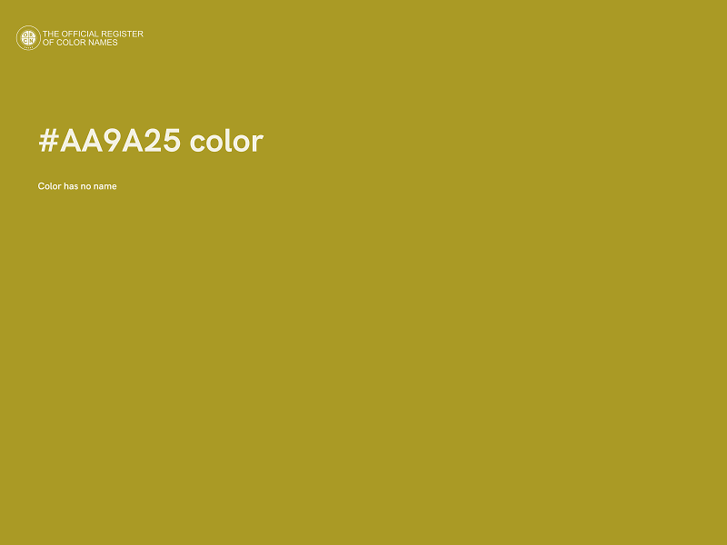 #AA9A25 color image