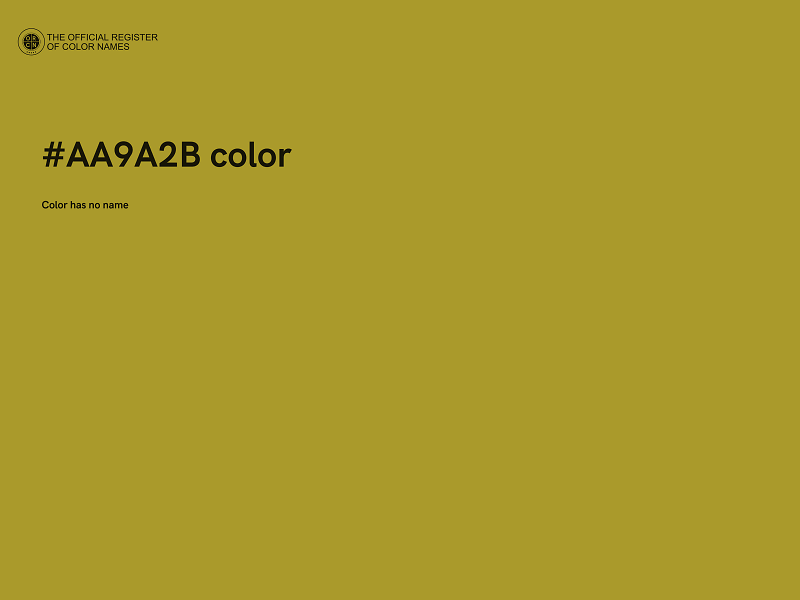 #AA9A2B color image