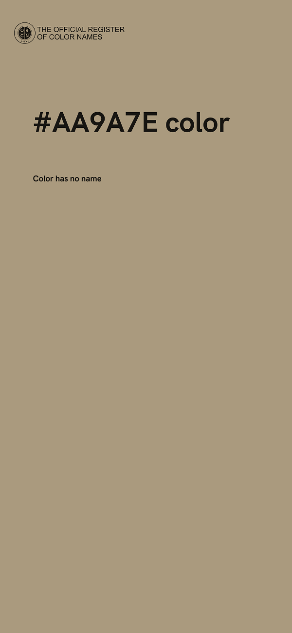 #AA9A7E color image