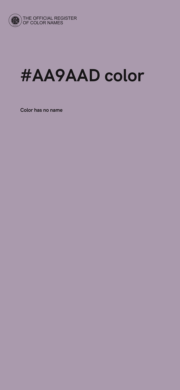 #AA9AAD color image