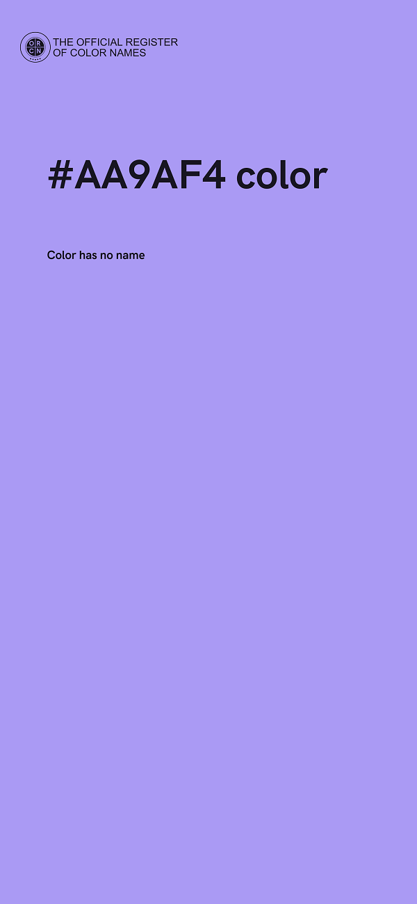 #AA9AF4 color image