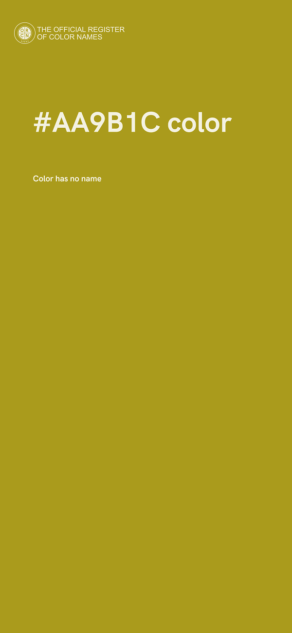 #AA9B1C color image