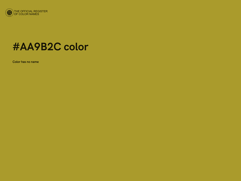 #AA9B2C color image