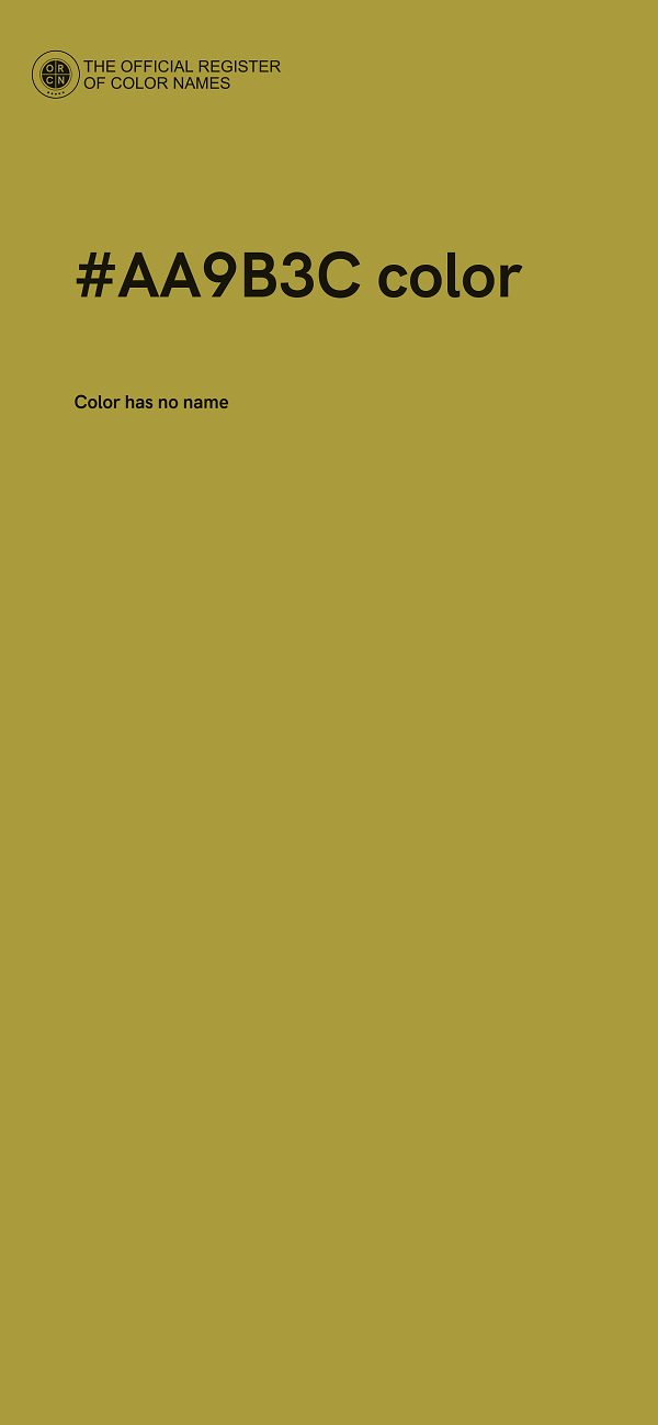 #AA9B3C color image