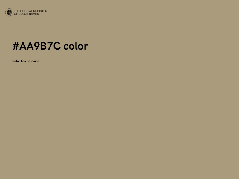 #AA9B7C color image