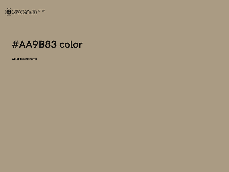 #AA9B83 color image