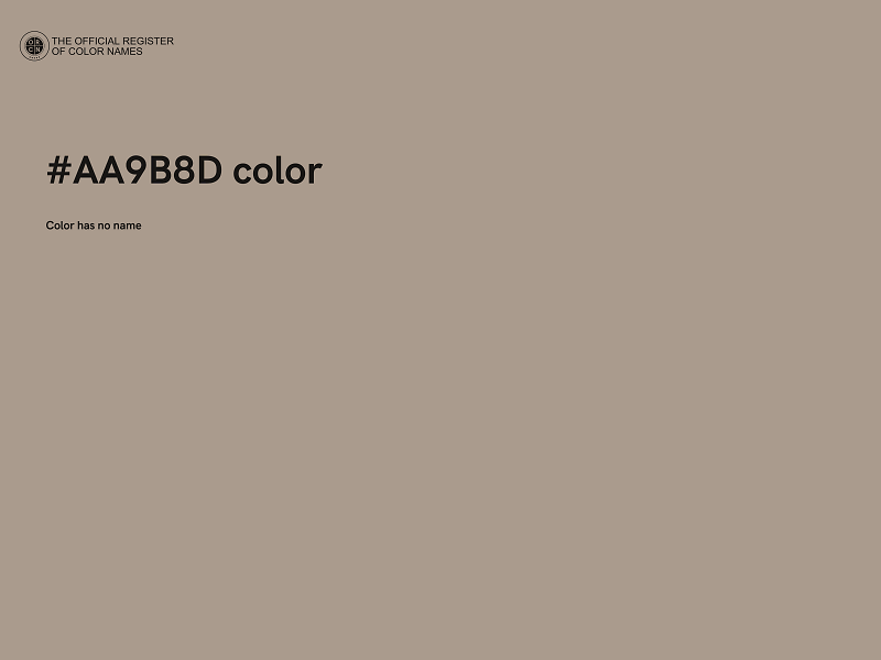 #AA9B8D color image