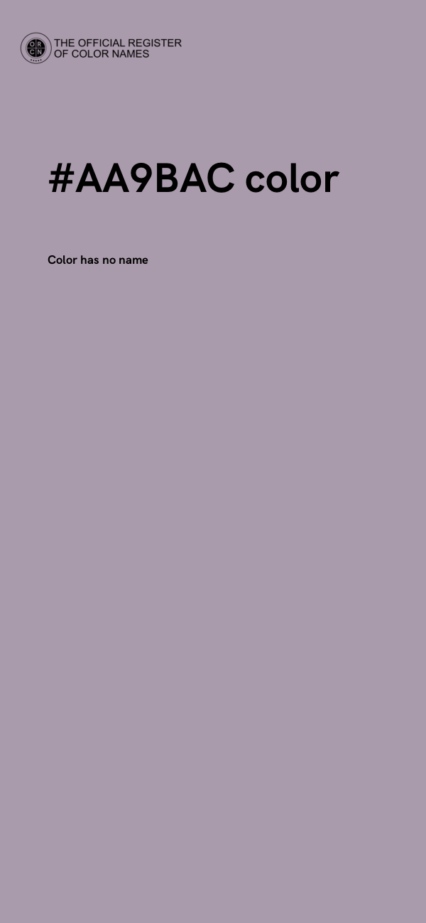 #AA9BAC color image