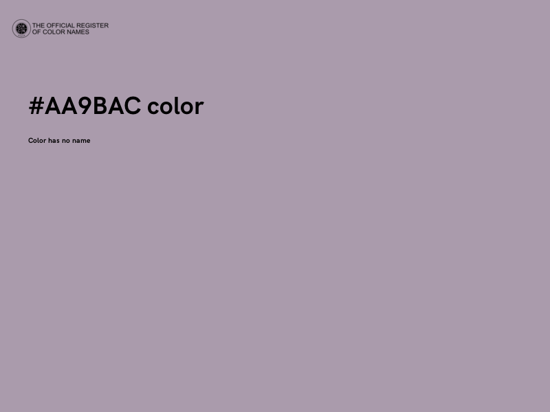 #AA9BAC color image