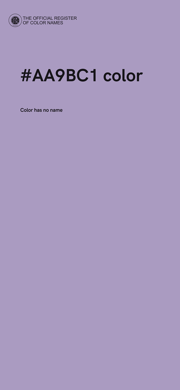 #AA9BC1 color image