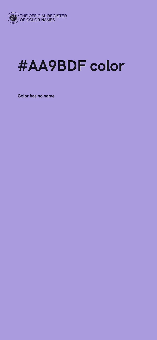 #AA9BDF color image