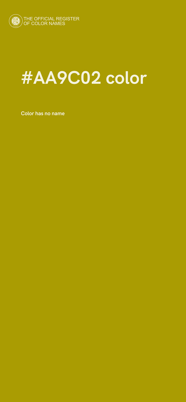 #AA9C02 color image