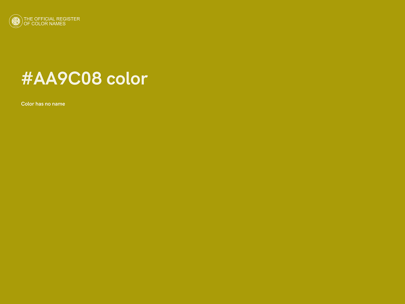 #AA9C08 color image