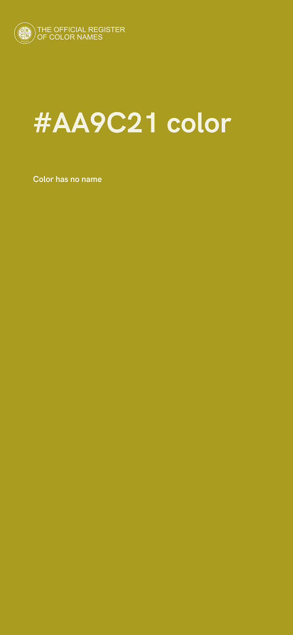 #AA9C21 color image