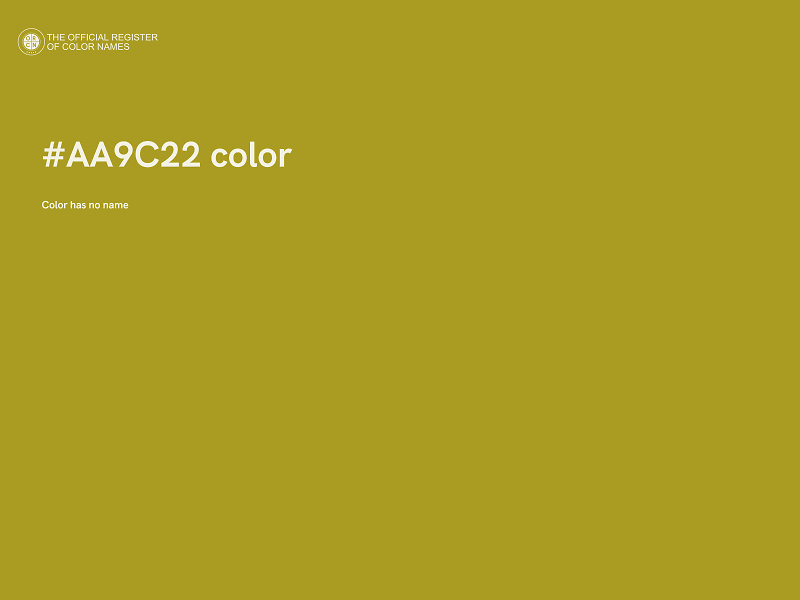 #AA9C22 color image