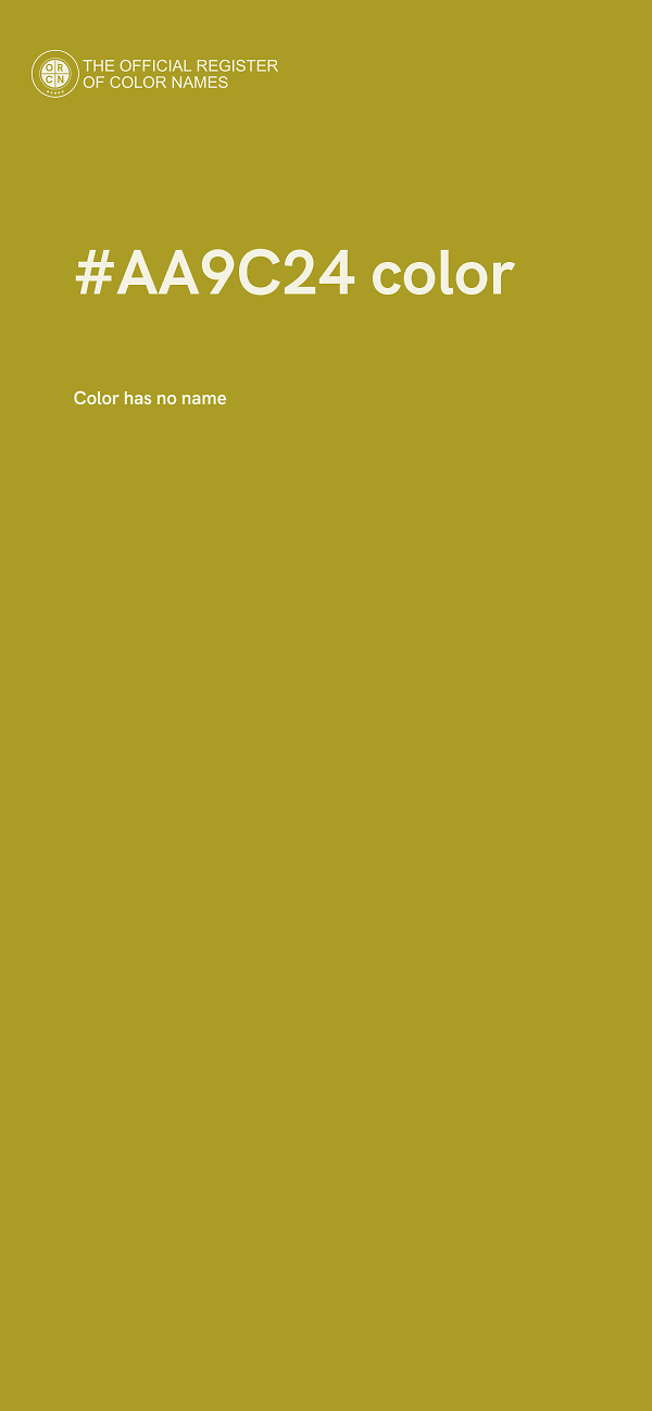 #AA9C24 color image