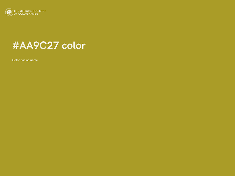 #AA9C27 color image