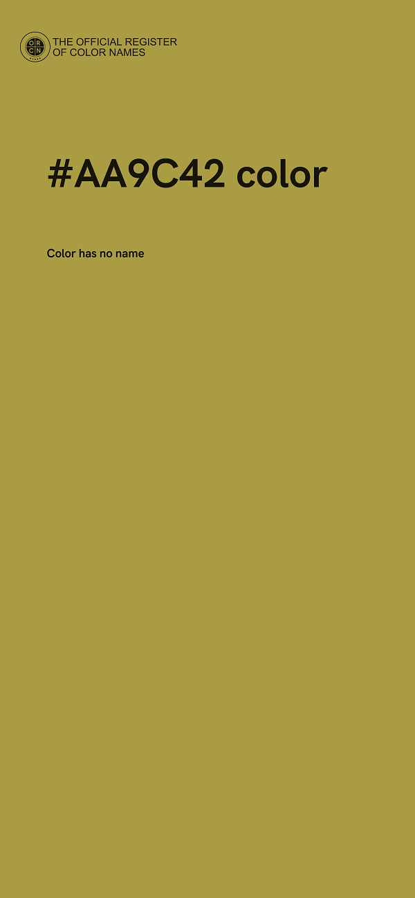 #AA9C42 color image