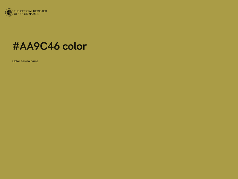 #AA9C46 color image