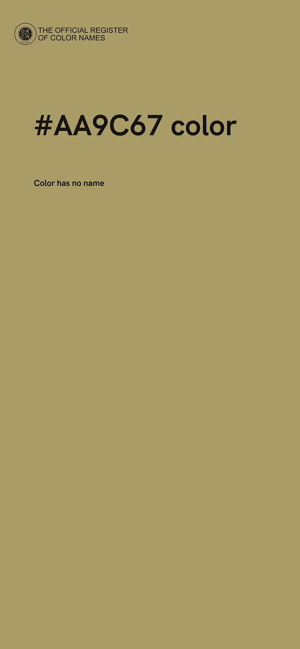#AA9C67 color image