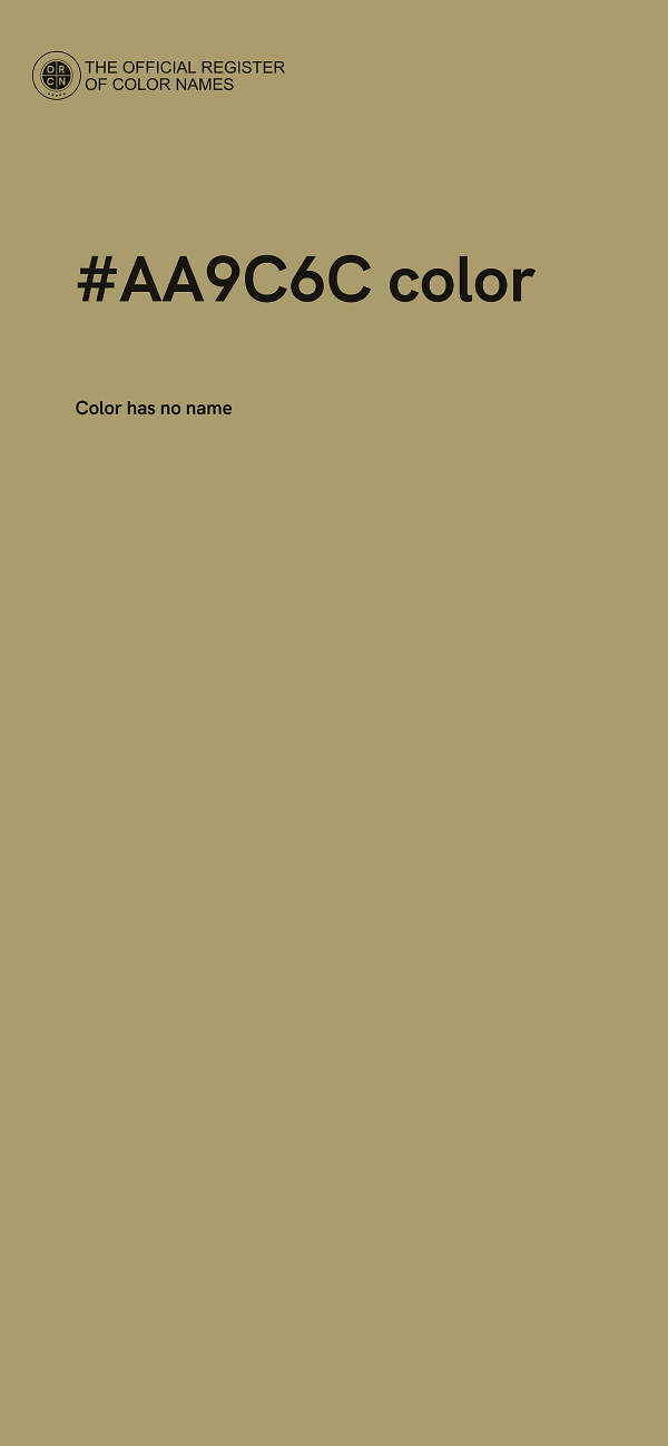 #AA9C6C color image