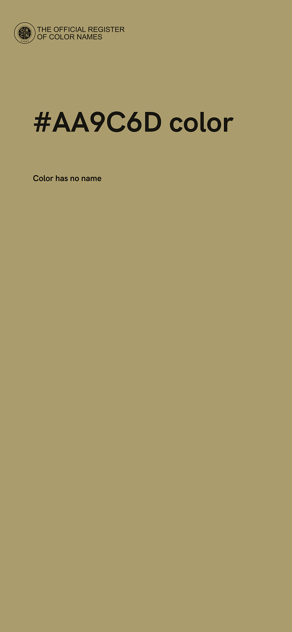 #AA9C6D color image