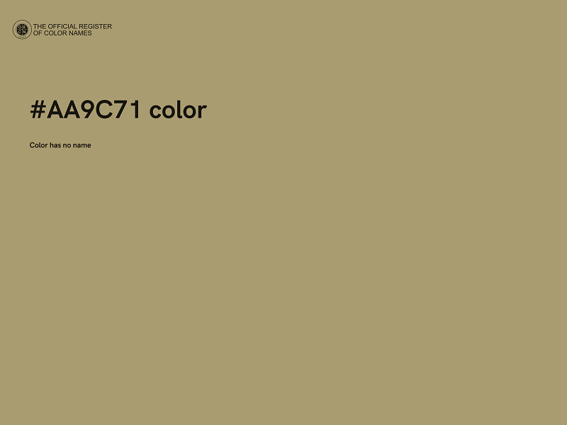 #AA9C71 color image