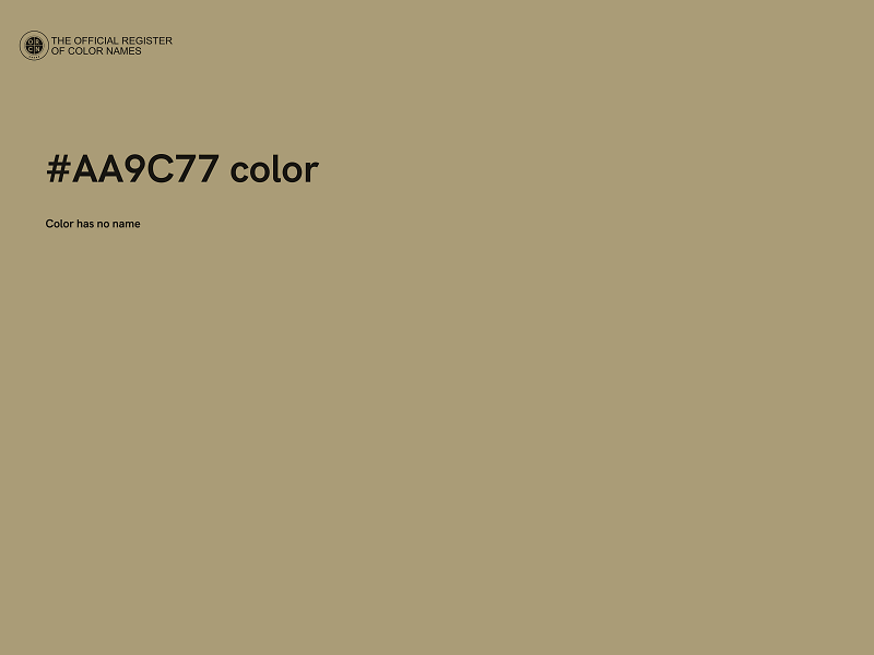 #AA9C77 color image