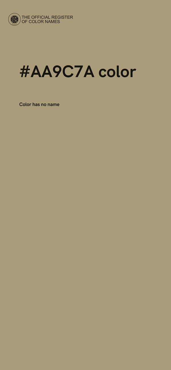 #AA9C7A color image