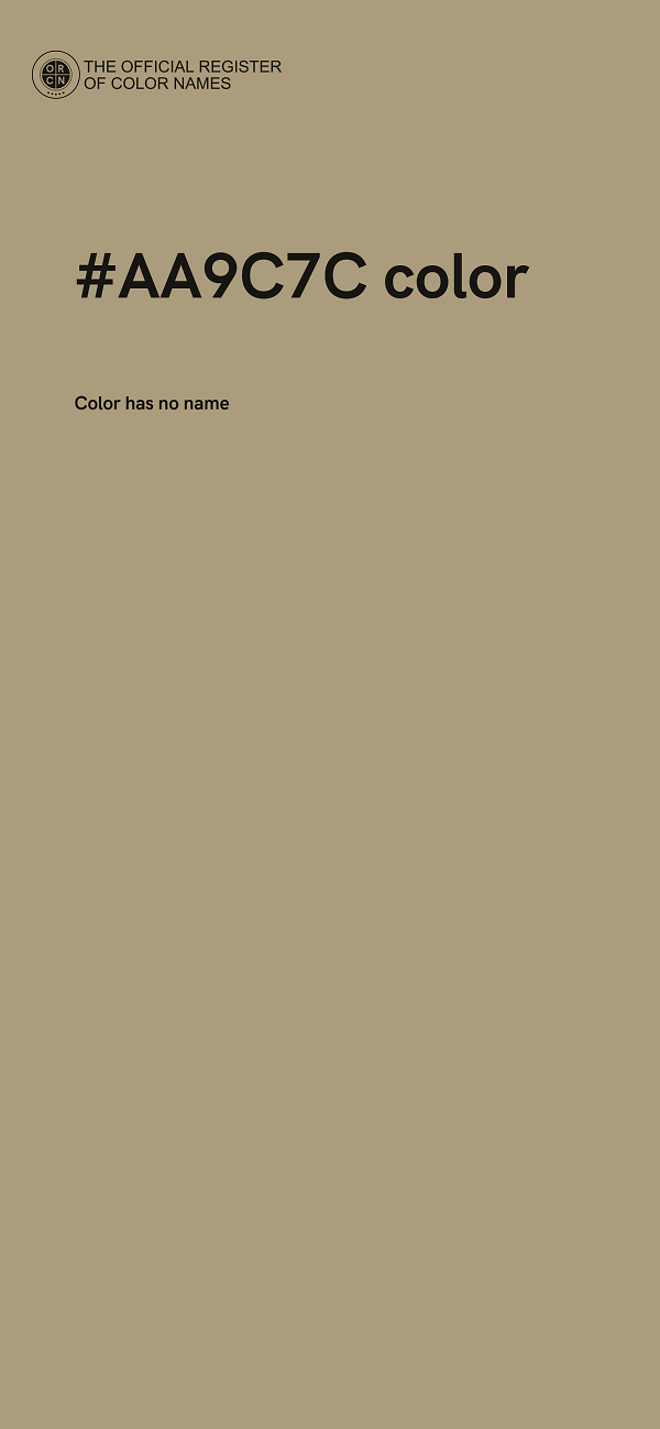 #AA9C7C color image