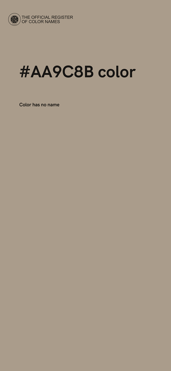 #AA9C8B color image