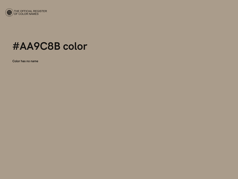 #AA9C8B color image