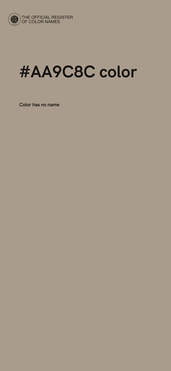 #AA9C8C color image