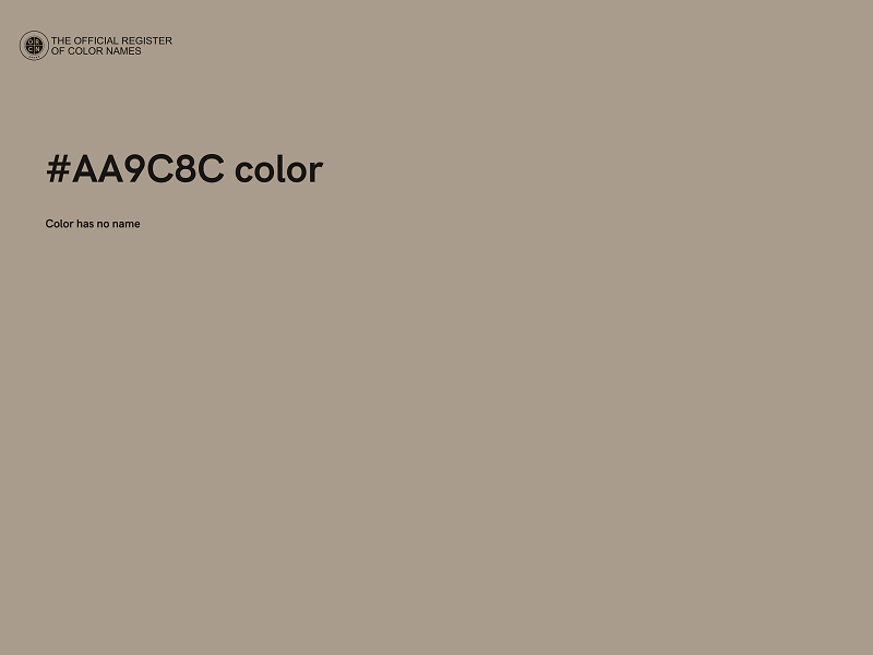 #AA9C8C color image