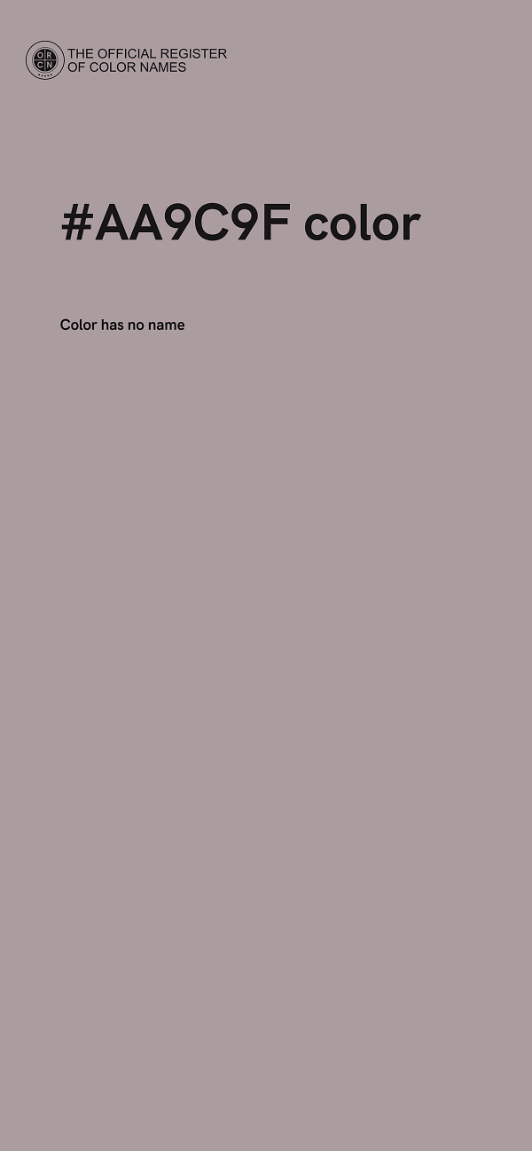 #AA9C9F color image