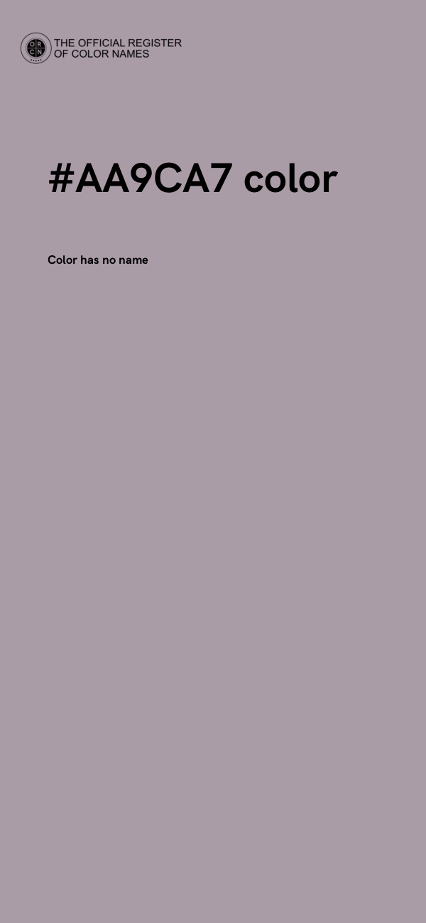 #AA9CA7 color image