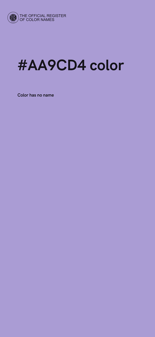 #AA9CD4 color image
