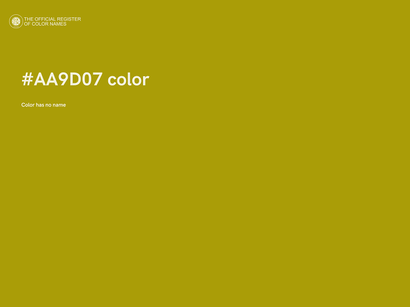 #AA9D07 color image
