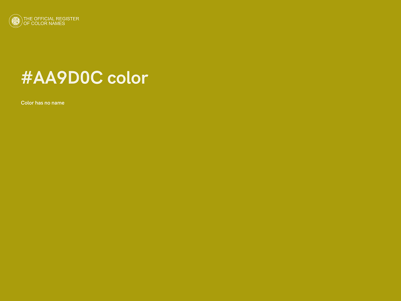 #AA9D0C color image