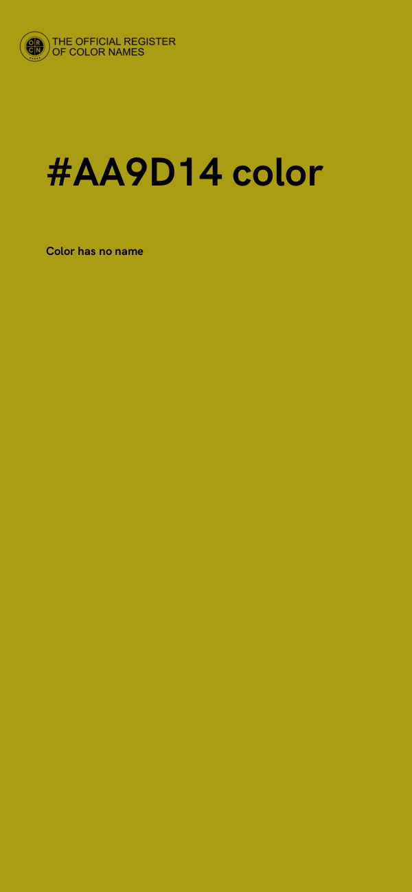 #AA9D14 color image