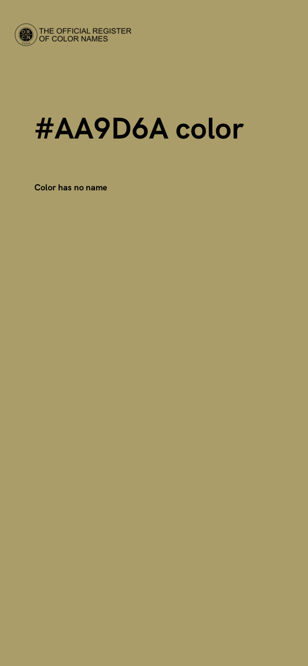 #AA9D6A color image