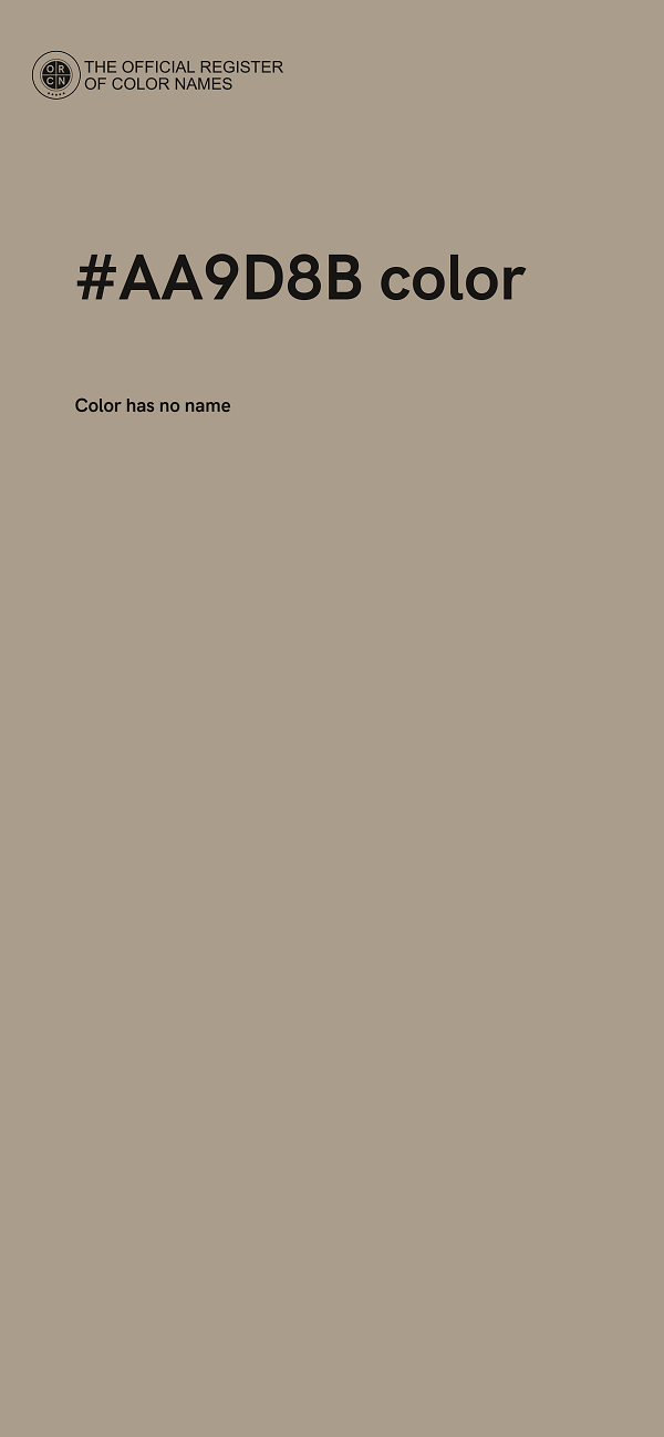 #AA9D8B color image