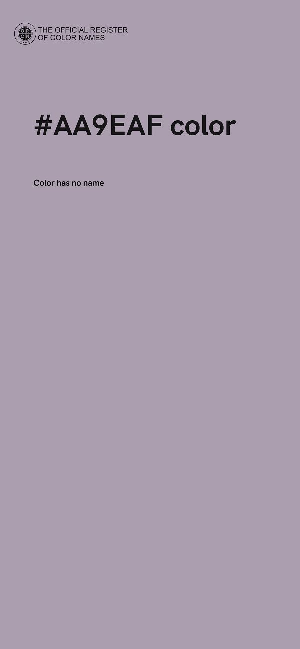 #AA9EAF color image