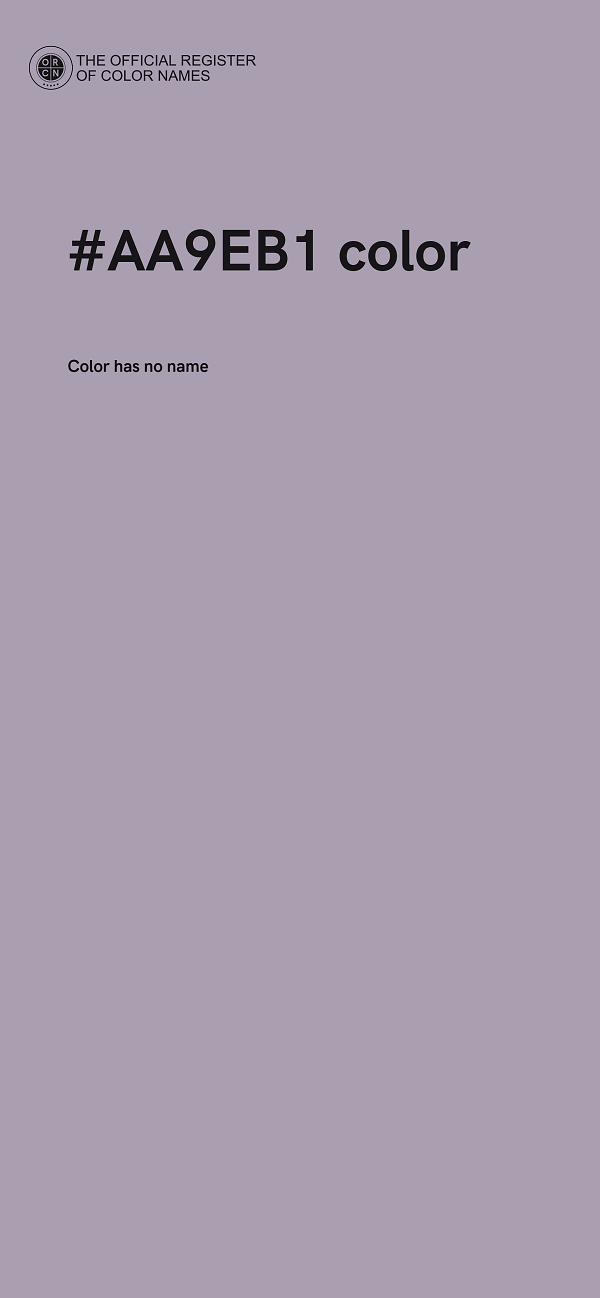 #AA9EB1 color image