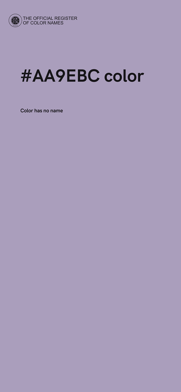 #AA9EBC color image
