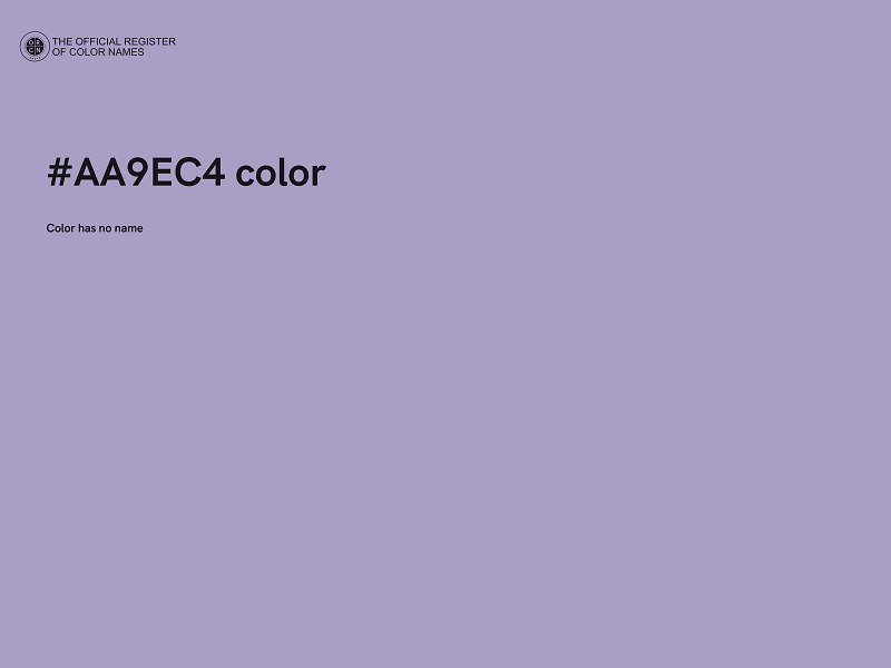 #AA9EC4 color image