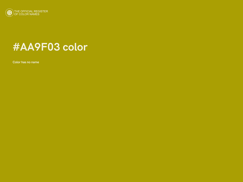 #AA9F03 color image