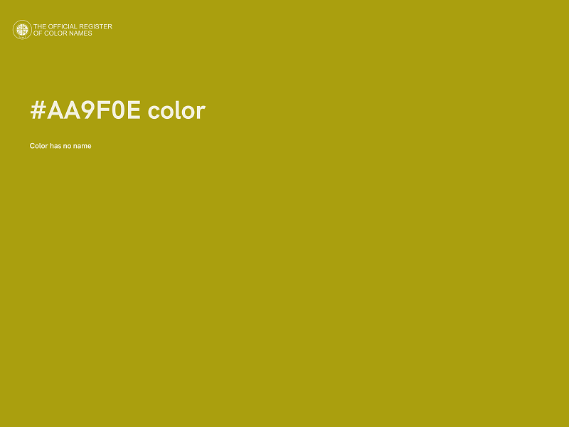 #AA9F0E color image