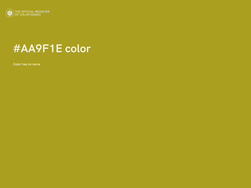 #AA9F1E color image